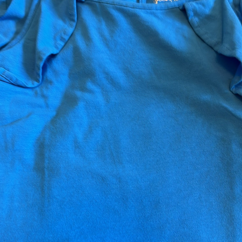Lilly Pulitzer Blue spaghetti strap ruffled tank XS