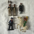 Cowboy, Johillco Indian &Horse w/ 3 British Knights ￼- Set of 5 - VTG, lead toys