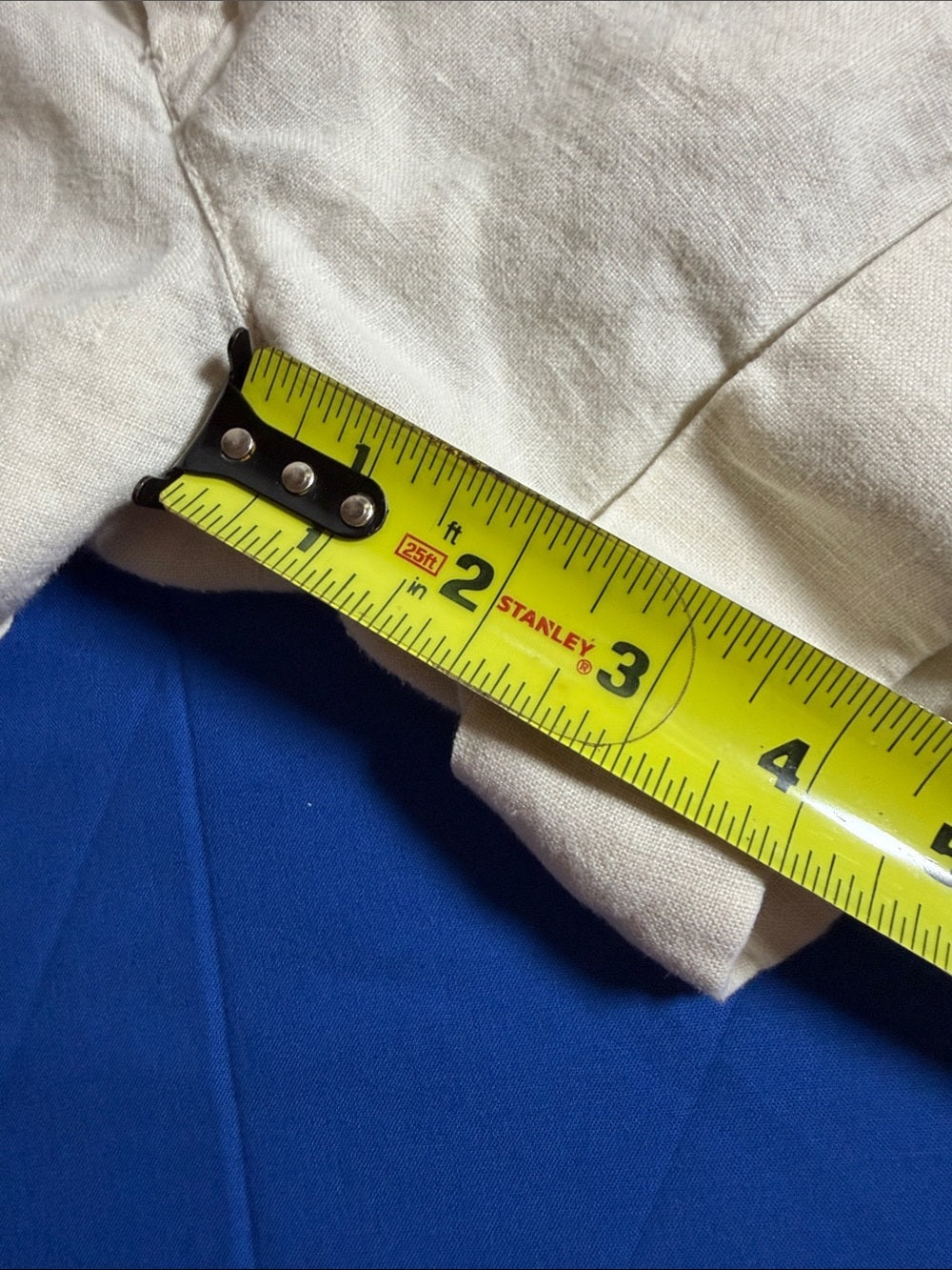 Banana Republic Cream Cuffed Linen-Blend Women's Shorts SZ 4