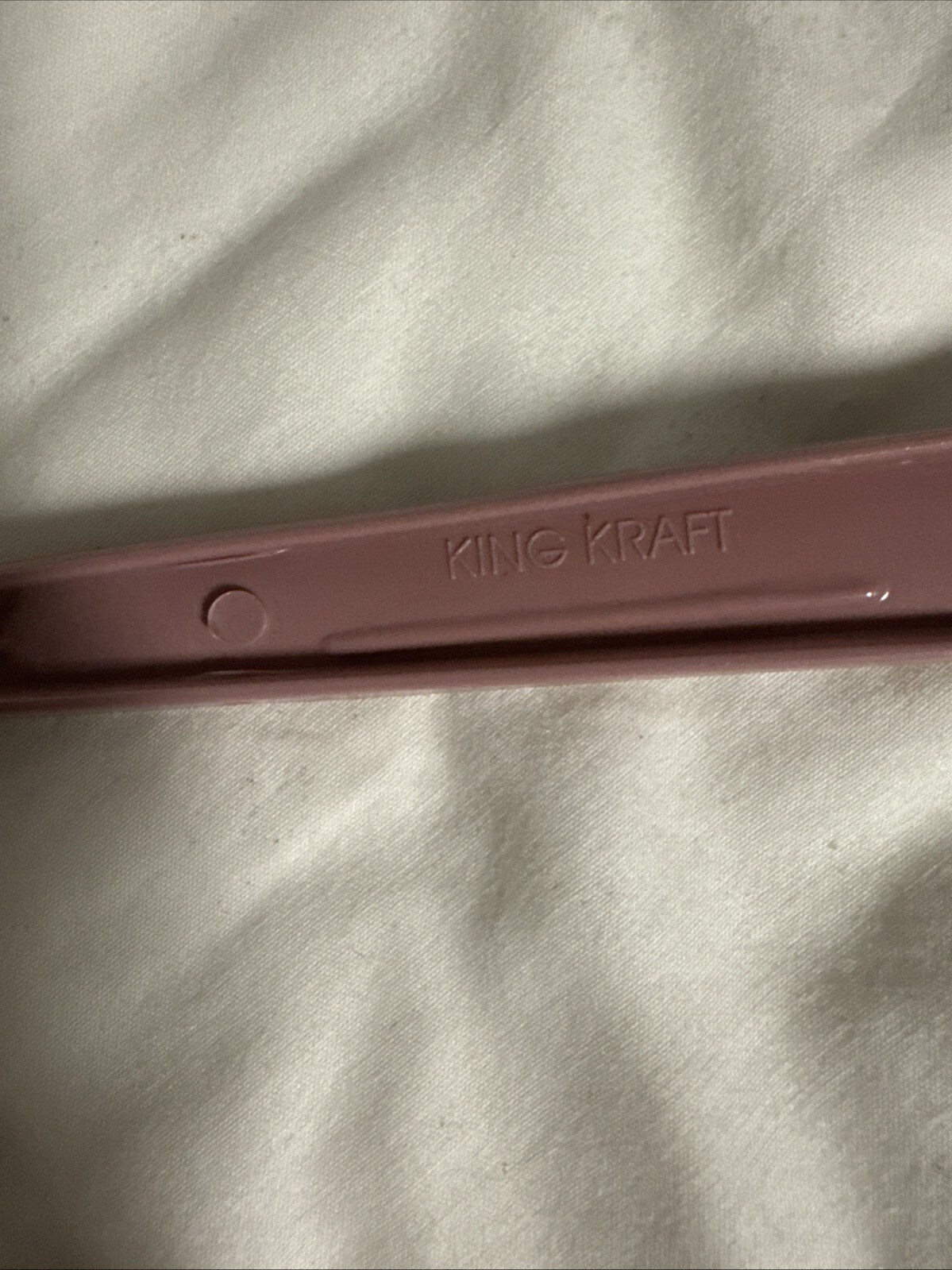 Slotted Spoon King Kraft - Mauve  - 1950s 1960s Made in USA - Vintage