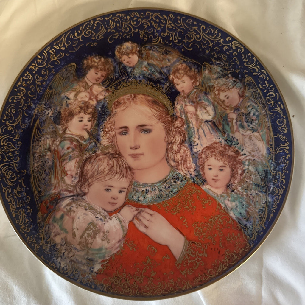 EDNA HIBEL Christmas Plate The Angels' Message limited edition - 1985 Vintage