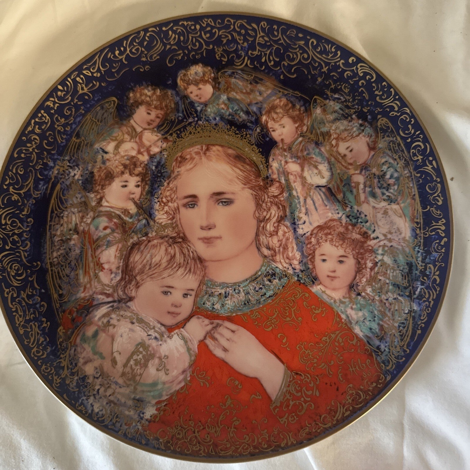 EDNA HIBEL Christmas Plate The Angels' Message limited edition - 1985 Vintage