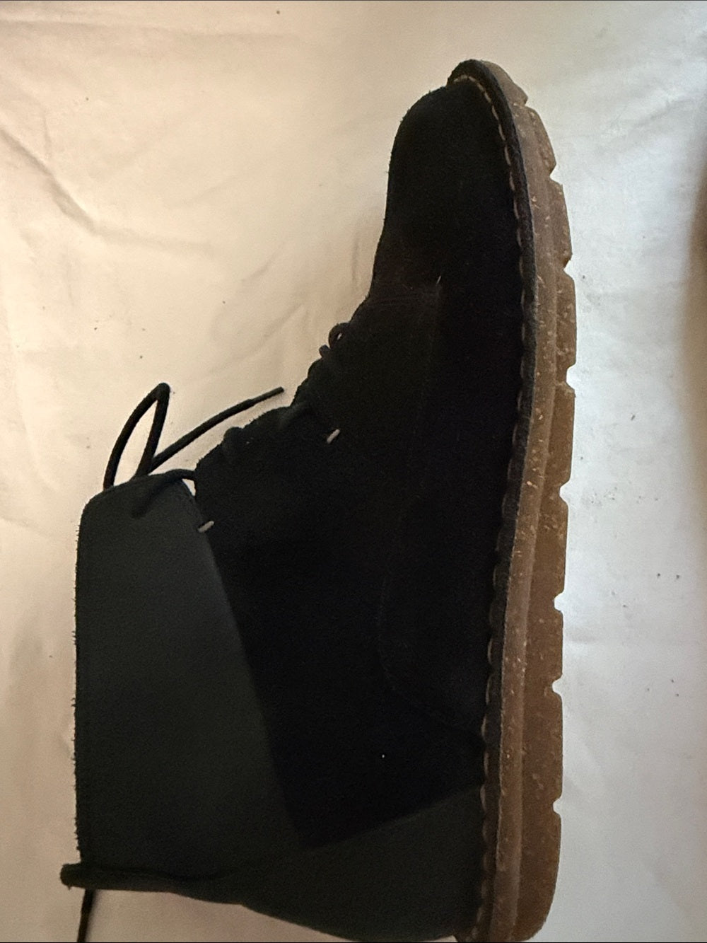 Clark’s Black Lace-Up Suede & Leather Ankle Booties size 9.5