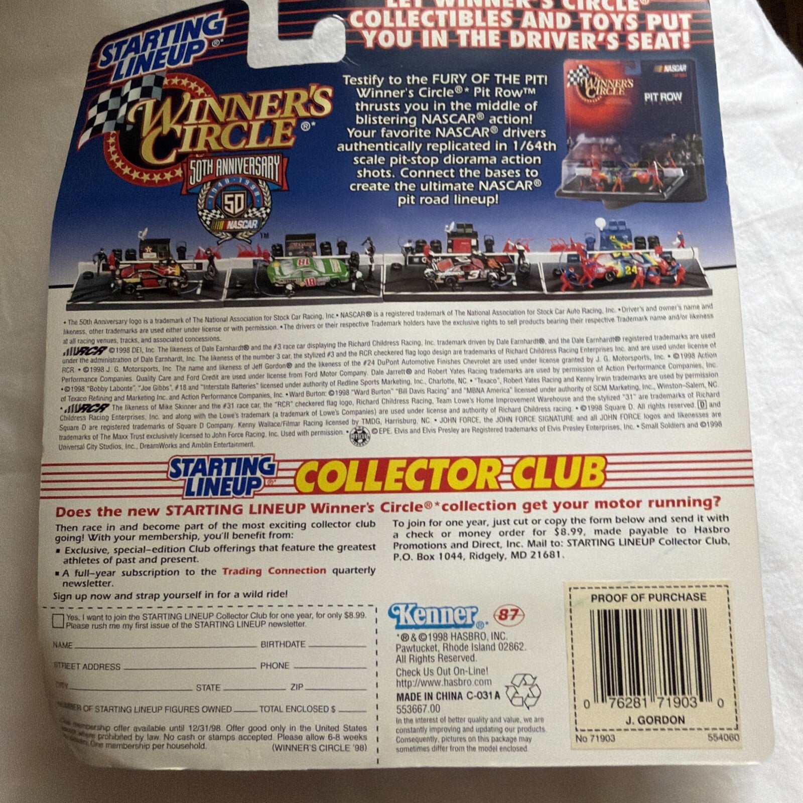 2 NASCAR Winners Circle - Jeff Gordon #24 1998 & 1997 - Hendrick/Dupont car