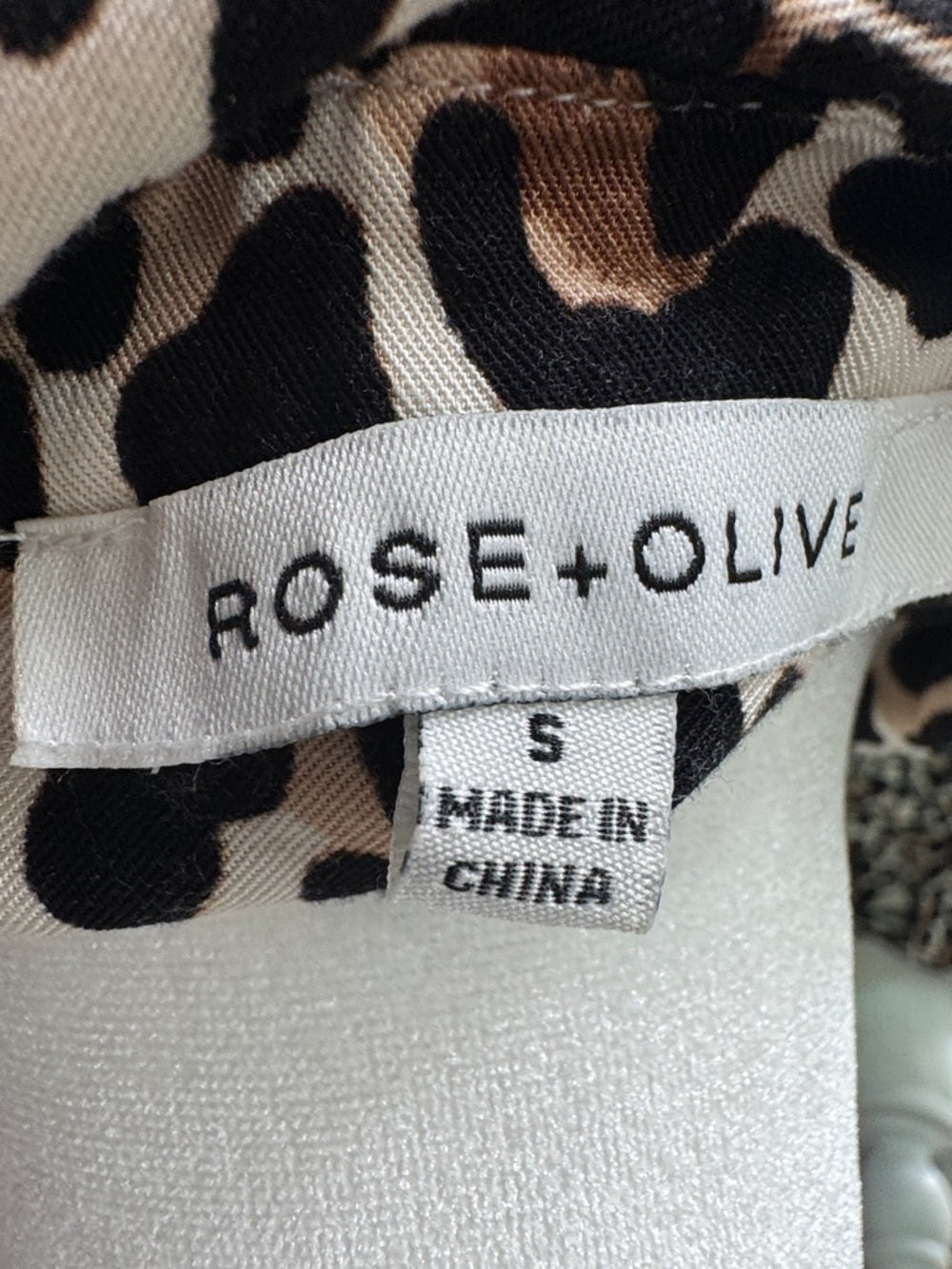 Rose & Olive Leopard Print Button-Down Shirt - Black & Tan