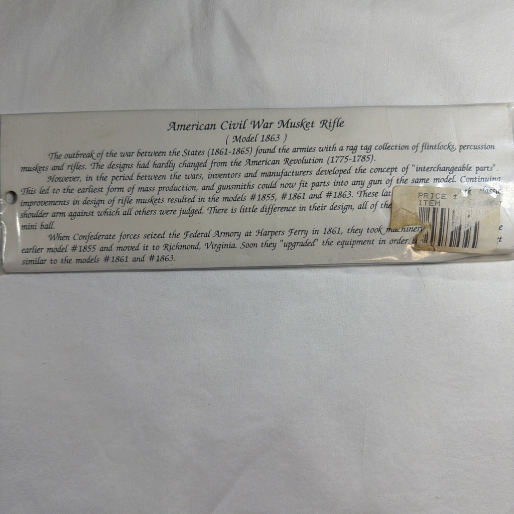 PennCraft American Civil War Musket Rifle Mini Models - Vintage