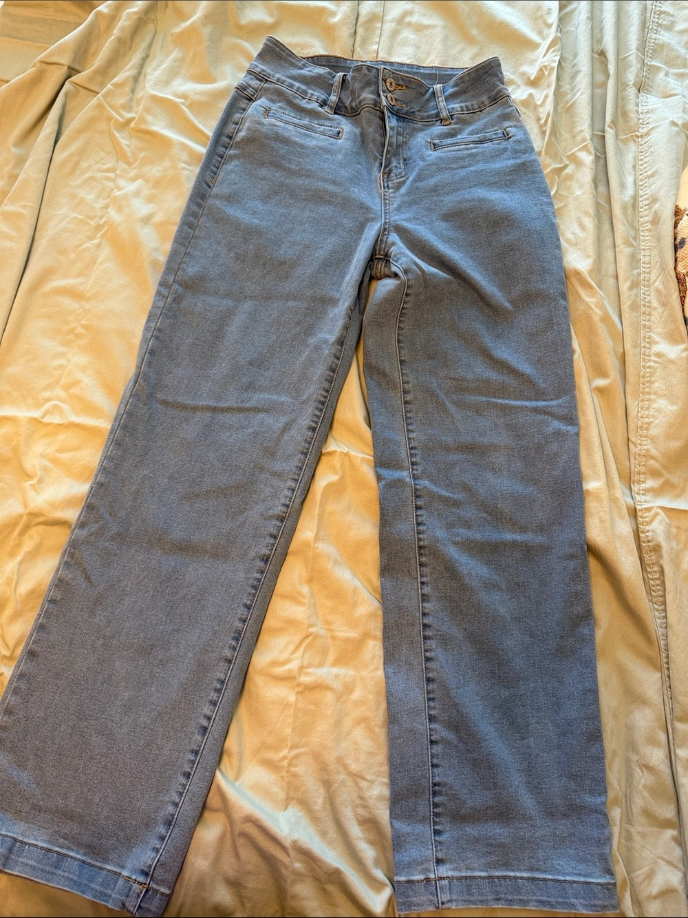Sidefeel High-Rise Wide Baggy Leg Jeans in Light Blue SZ 4