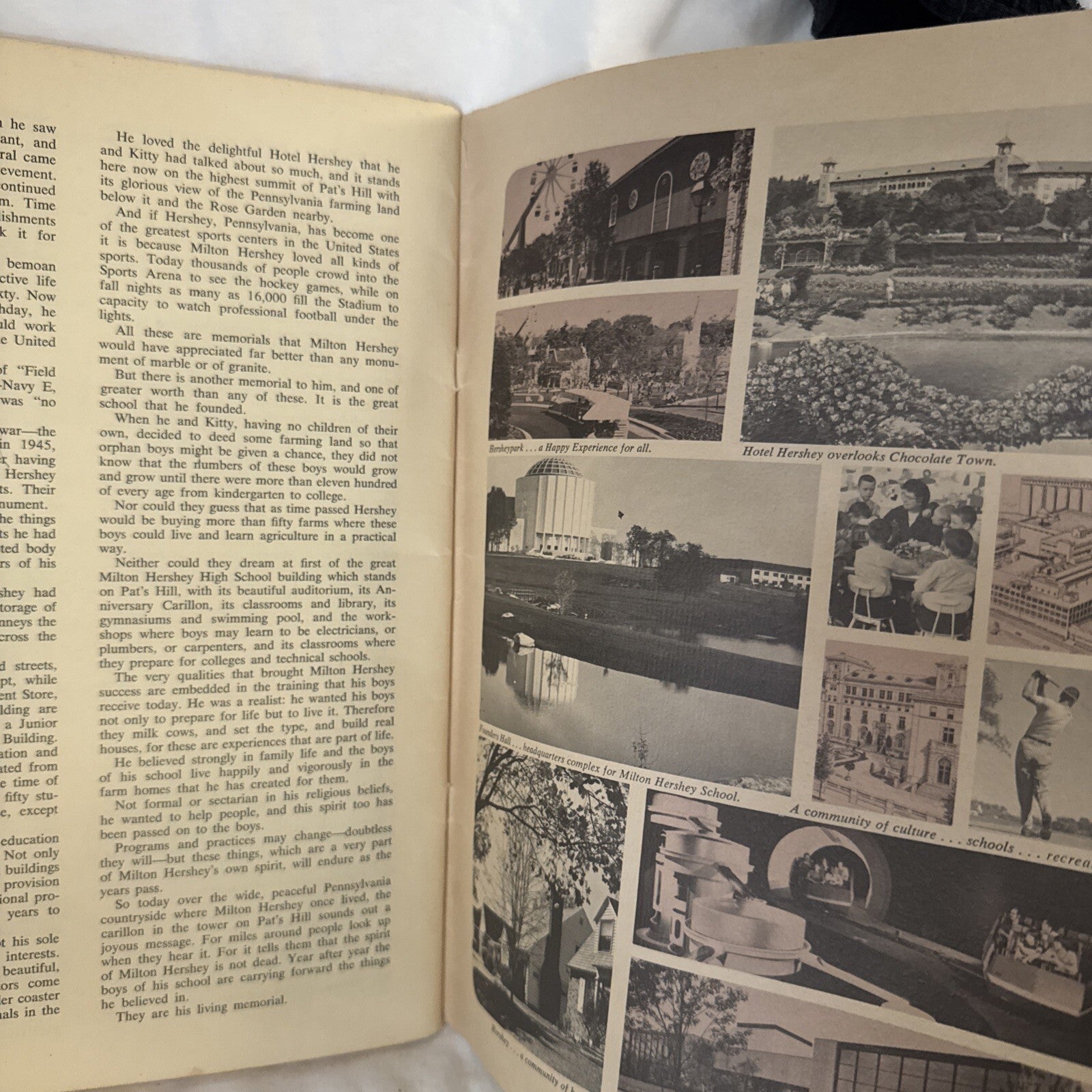 MILTON S HERSHEY PA STORY OF CHOCOLATE SCHOOL BIOGRAPHY BOOKLET - VINTAGE