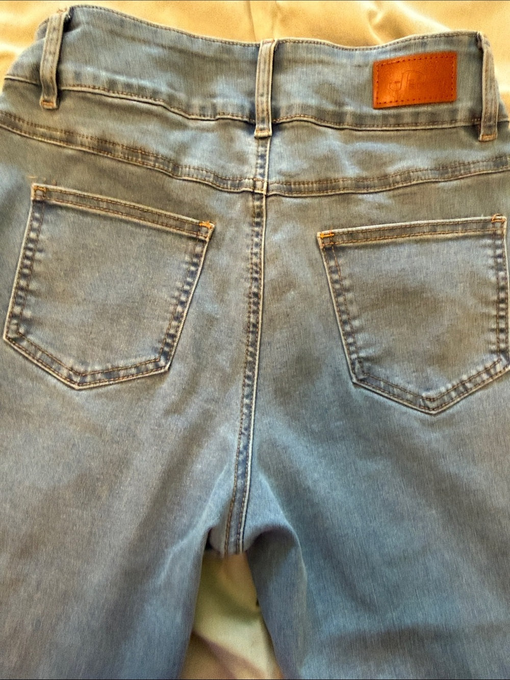 Sidefeel High-Rise Wide Baggy Leg Jeans in Light Blue SZ 4