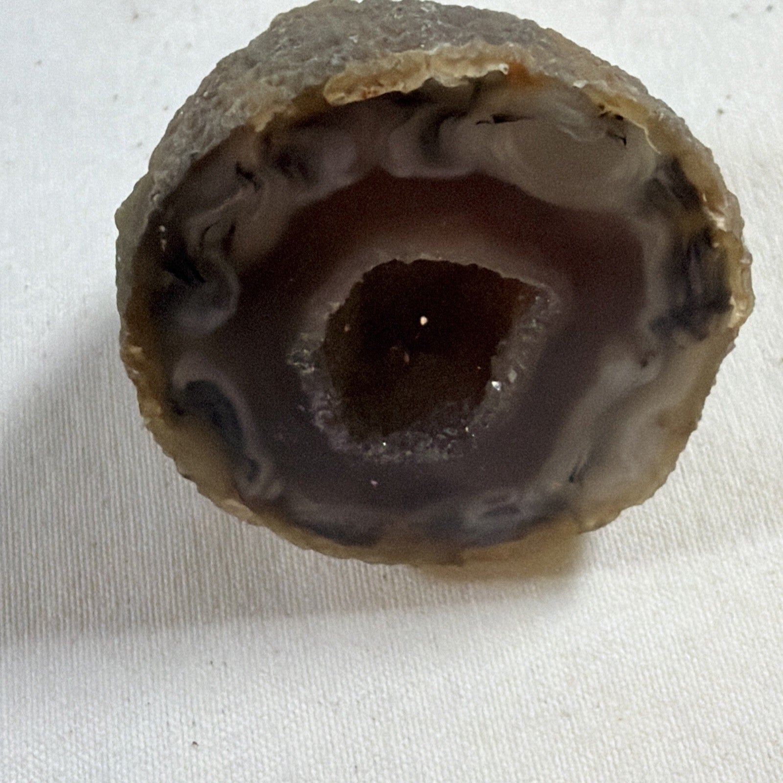 Dyed blue agate Geode sliced  & 2 brown, and beige agate geodes ￼