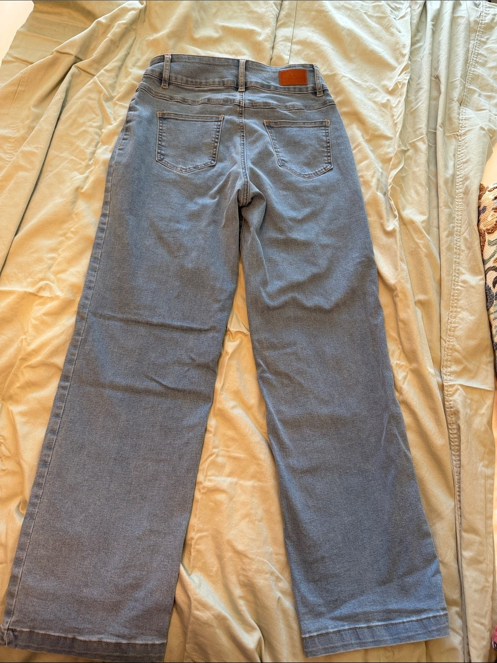 Sidefeel High-Rise Wide Baggy Leg Jeans in Light Blue SZ 4