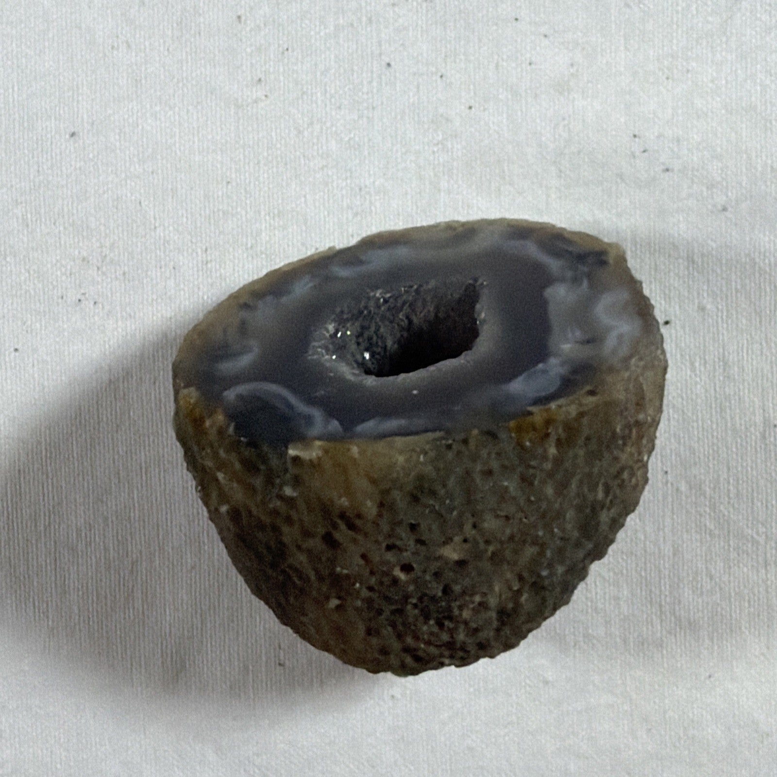 Dyed blue agate Geode sliced  & 2 brown, and beige agate geodes ￼