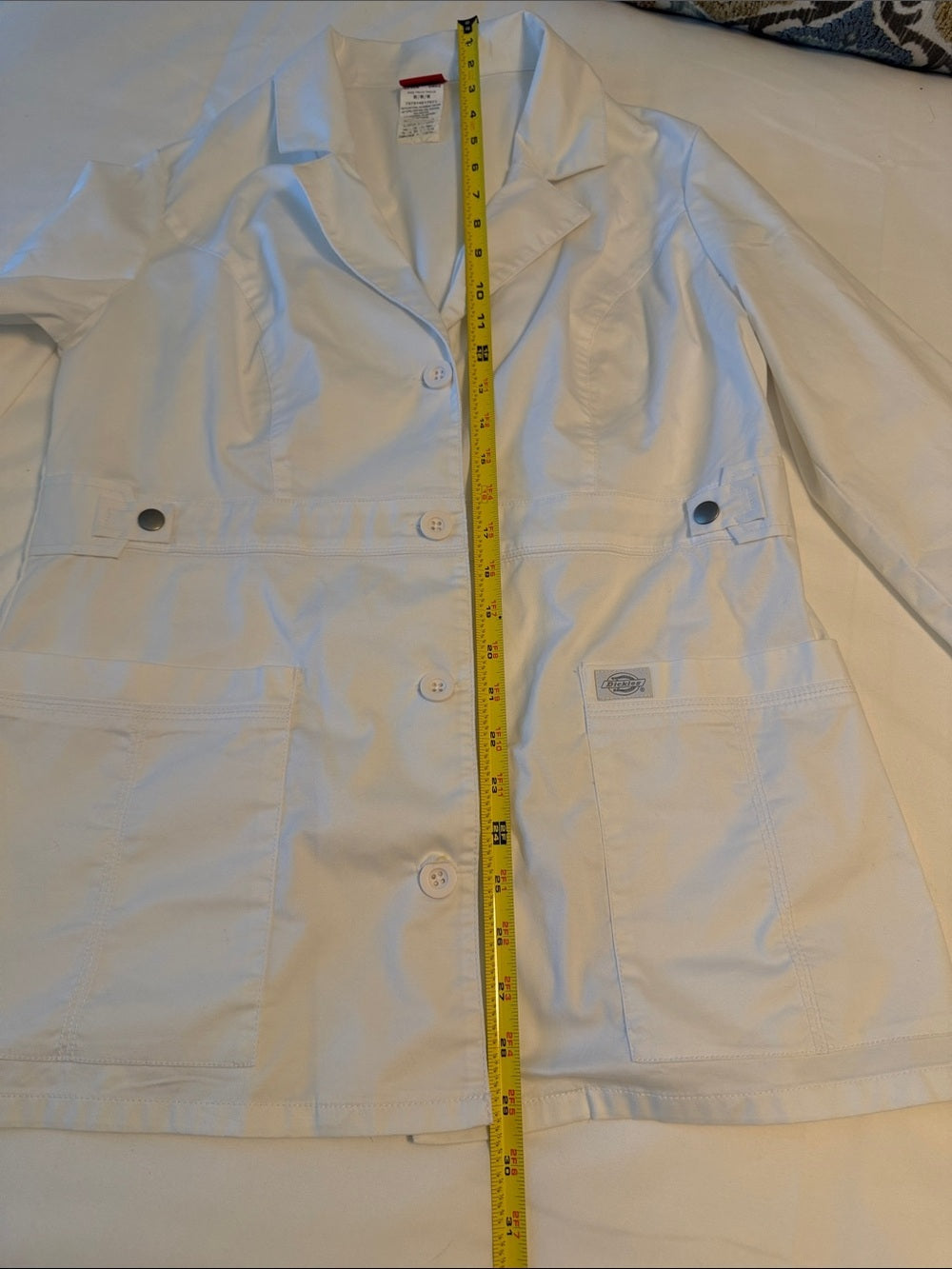 Dickies White Women's Lightweight Lab Nurse Dr aesthetician Jacket