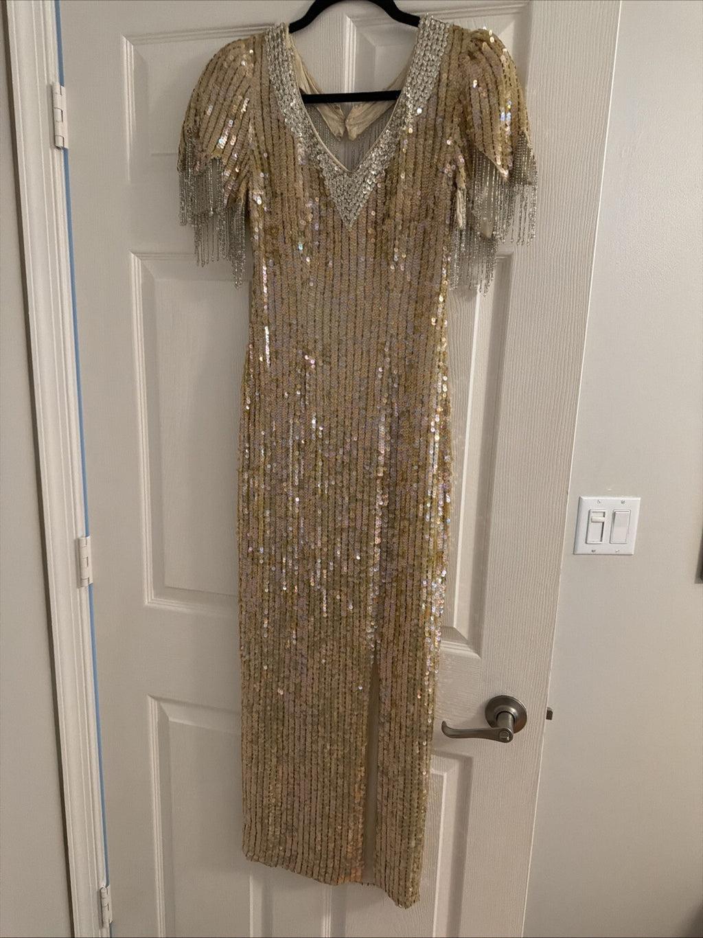 Lando Beaded Evening Gown SZ 6 - 100% Pure Silk - Vintage