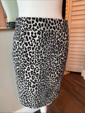 Michael Kors SZ S Leopard Print Pencil Skirt - Black & White NWT