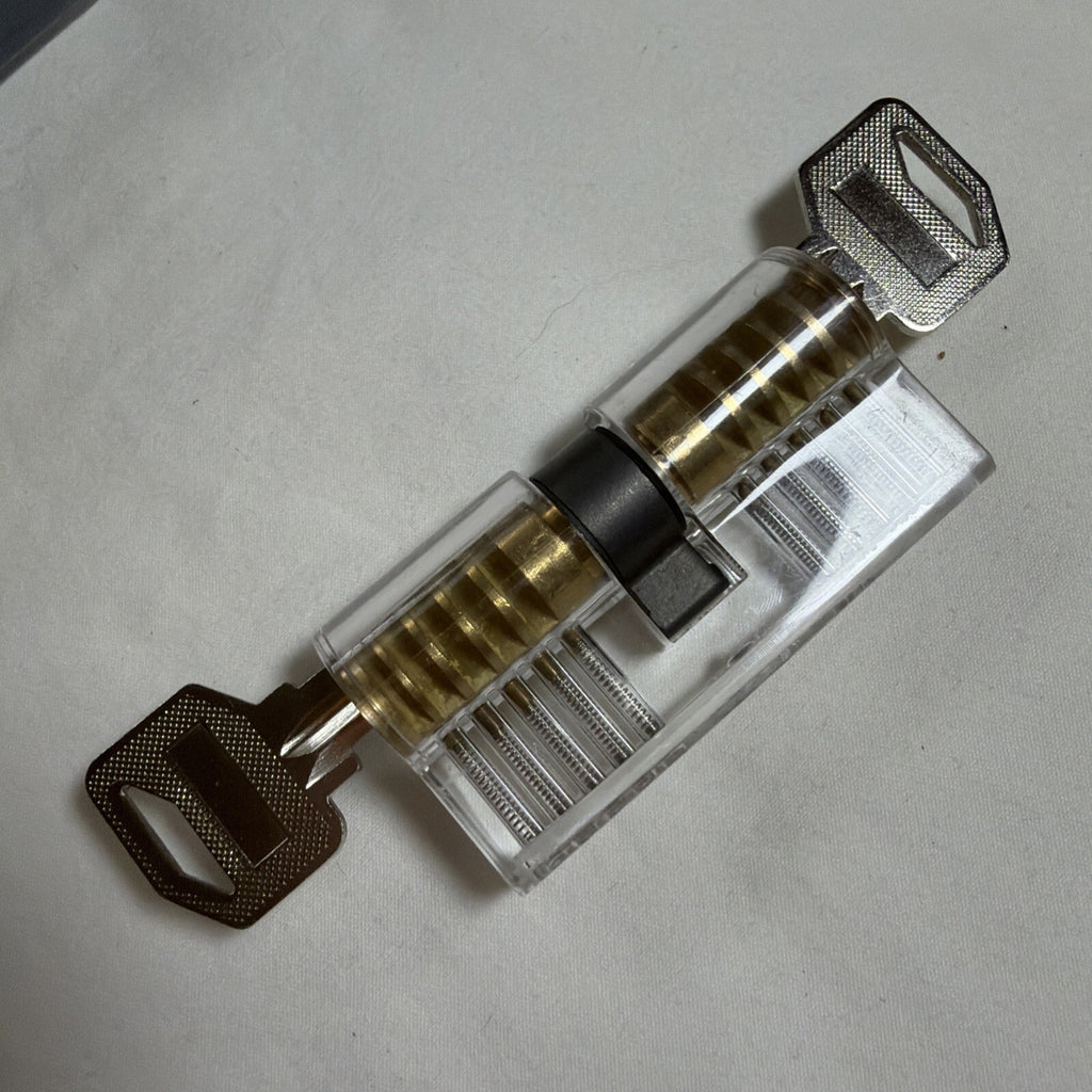 TRANSPARENT PRACTICE LOCKSMITHING LOCKS WITH KEYS