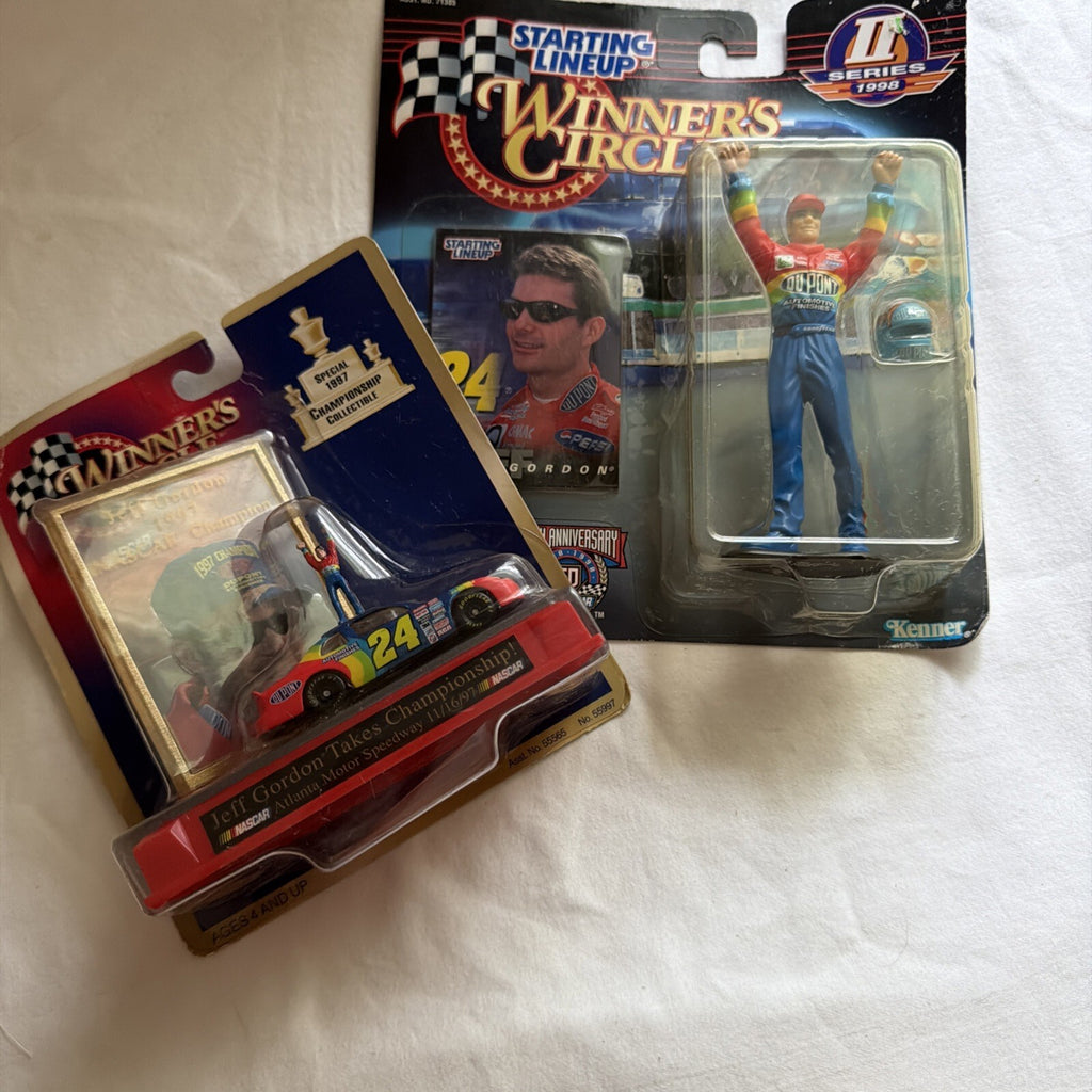 2 NASCAR Winners Circle - Jeff Gordon #24 1998 & 1997 - Hendrick/Dupont car