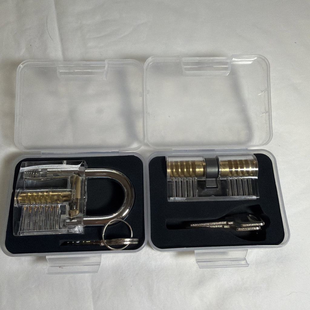TRANSPARENT PRACTICE LOCKSMITHING LOCKS WITH KEYS