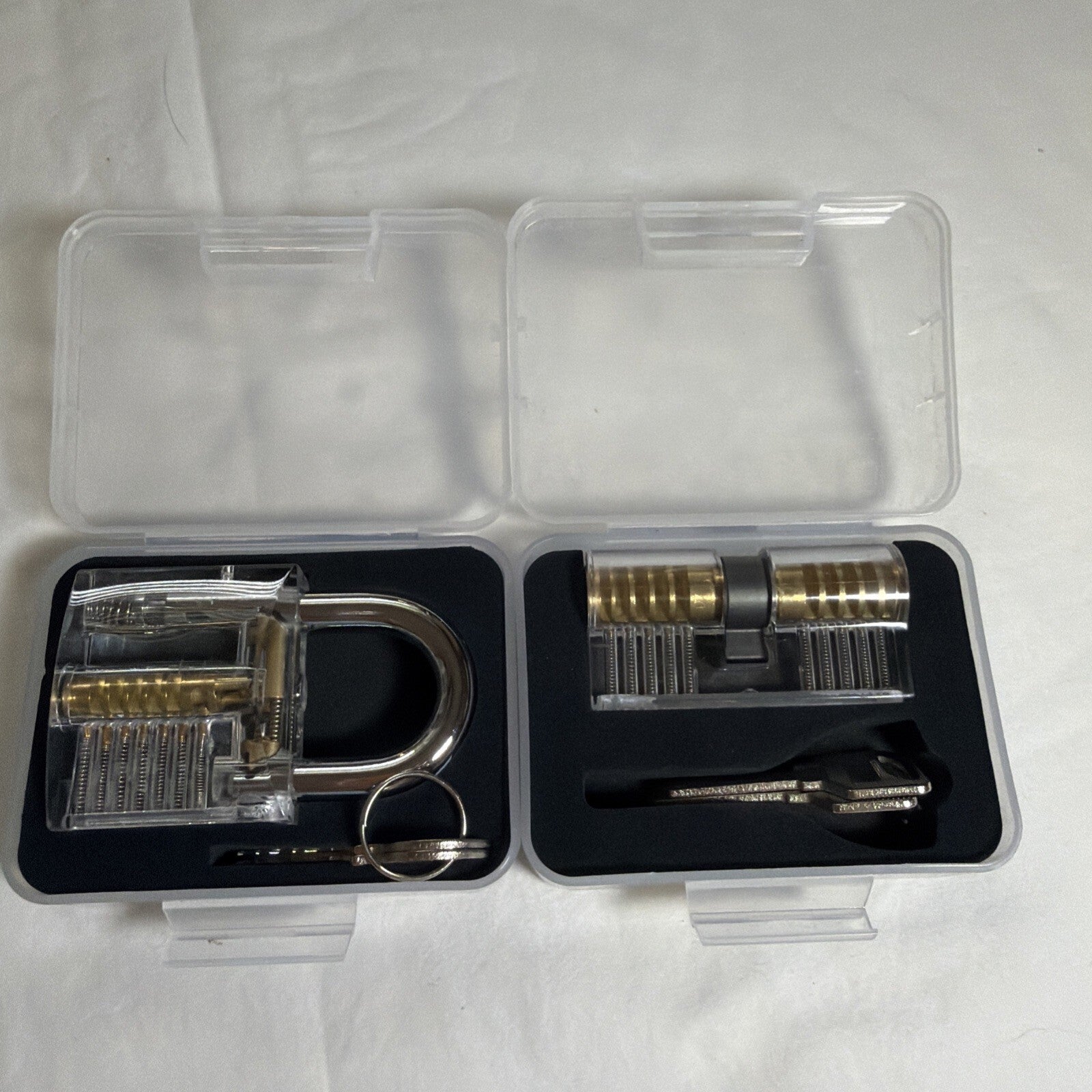 TRANSPARENT PRACTICE LOCKSMITHING LOCKS WITH KEYS