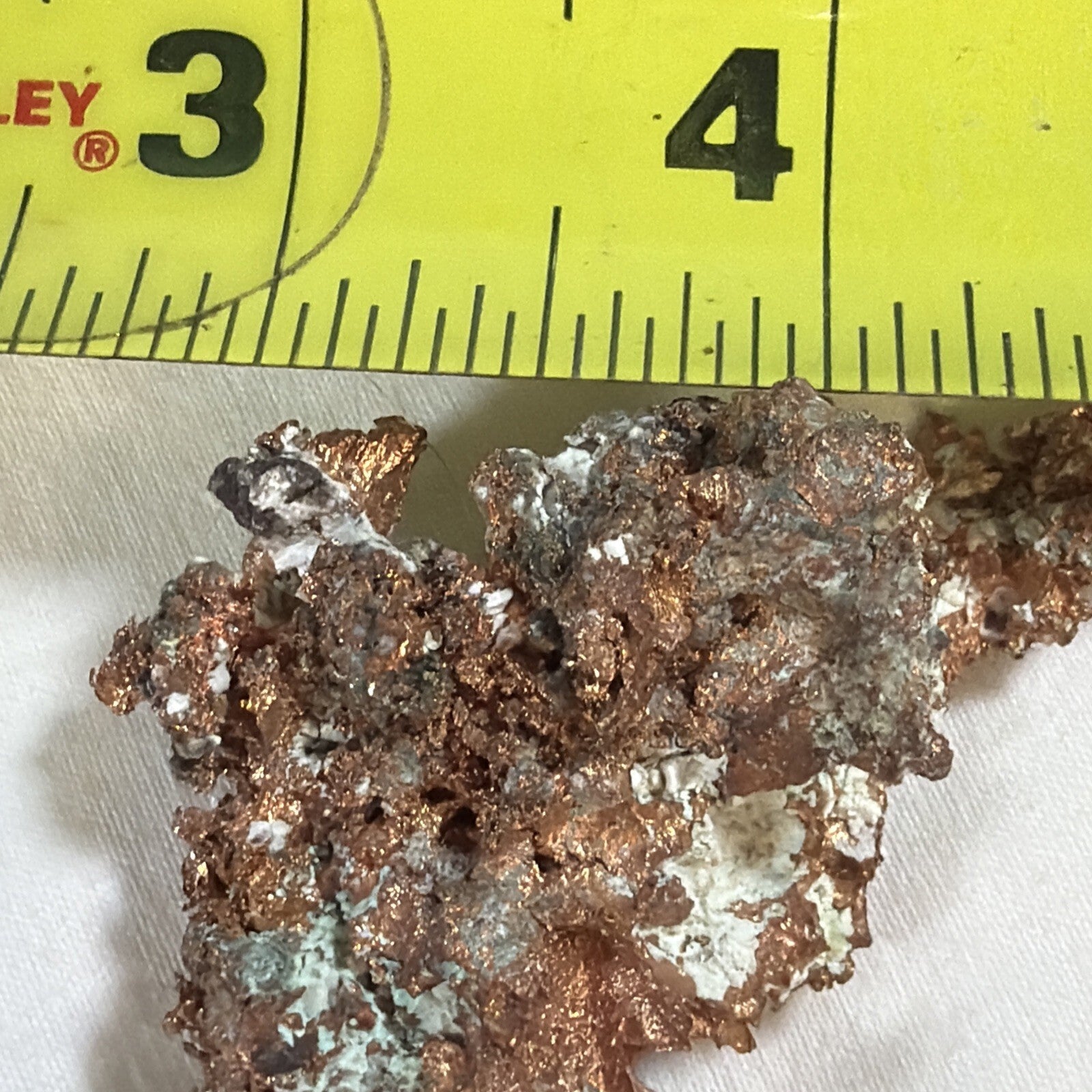 3” x 1”  NATIVE RAWCOPPER from the Lake Superior Keeweenaw Copper  Michigan