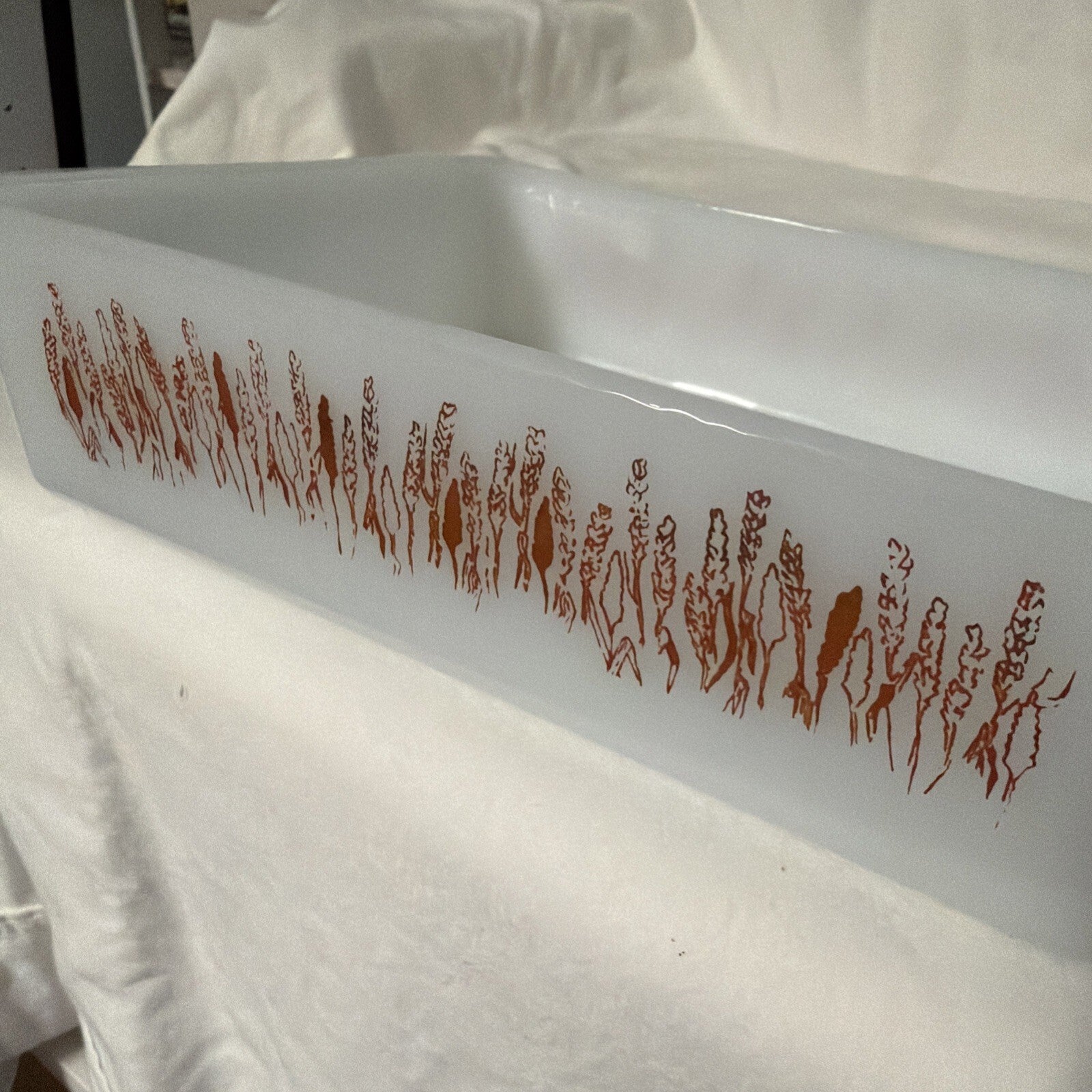 Proctor Silex Casserole Slow Cook Dish #14 Wheat White Milk Glass- Vintage