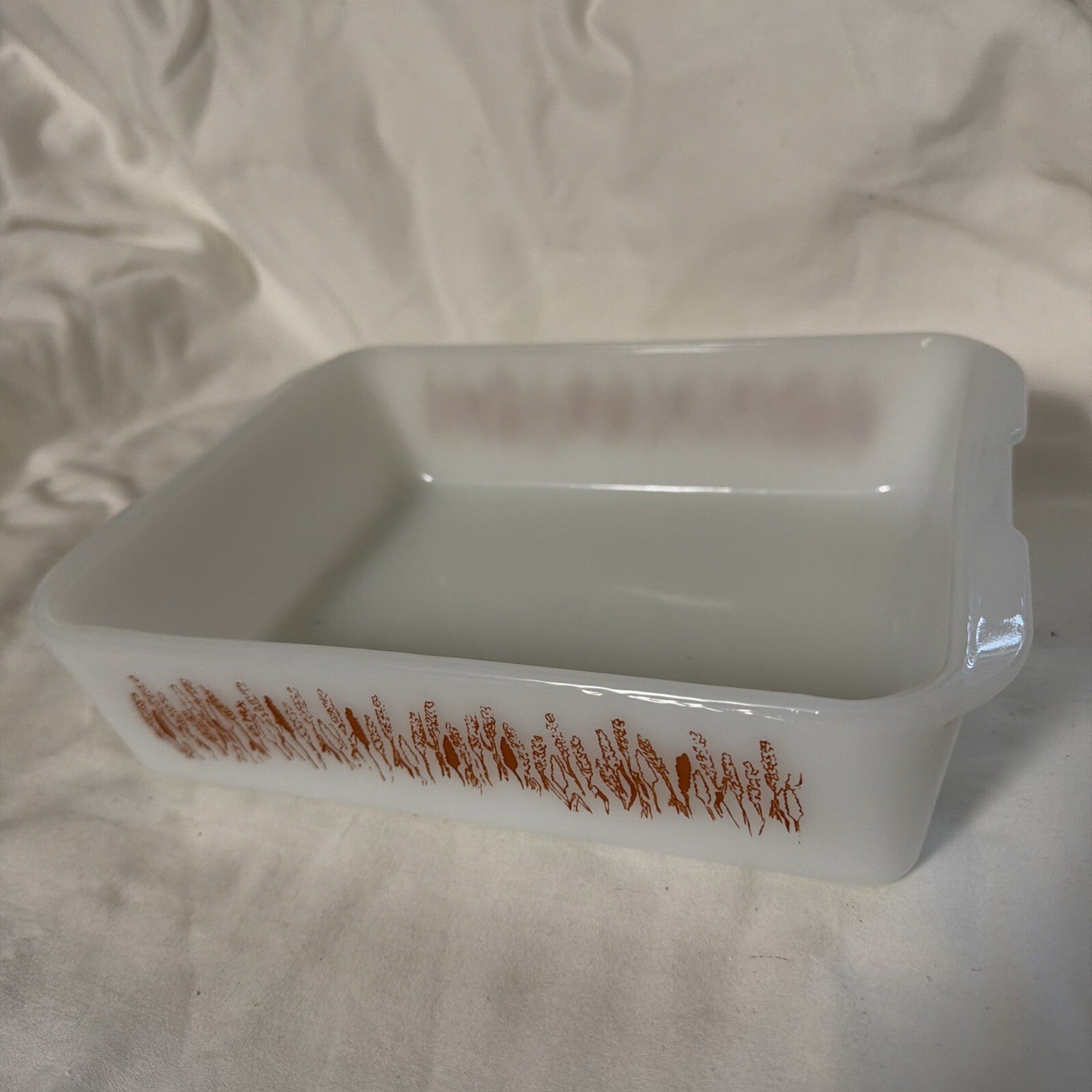 Proctor Silex Casserole Slow Cook Dish #14 Wheat White Milk Glass- Vintage