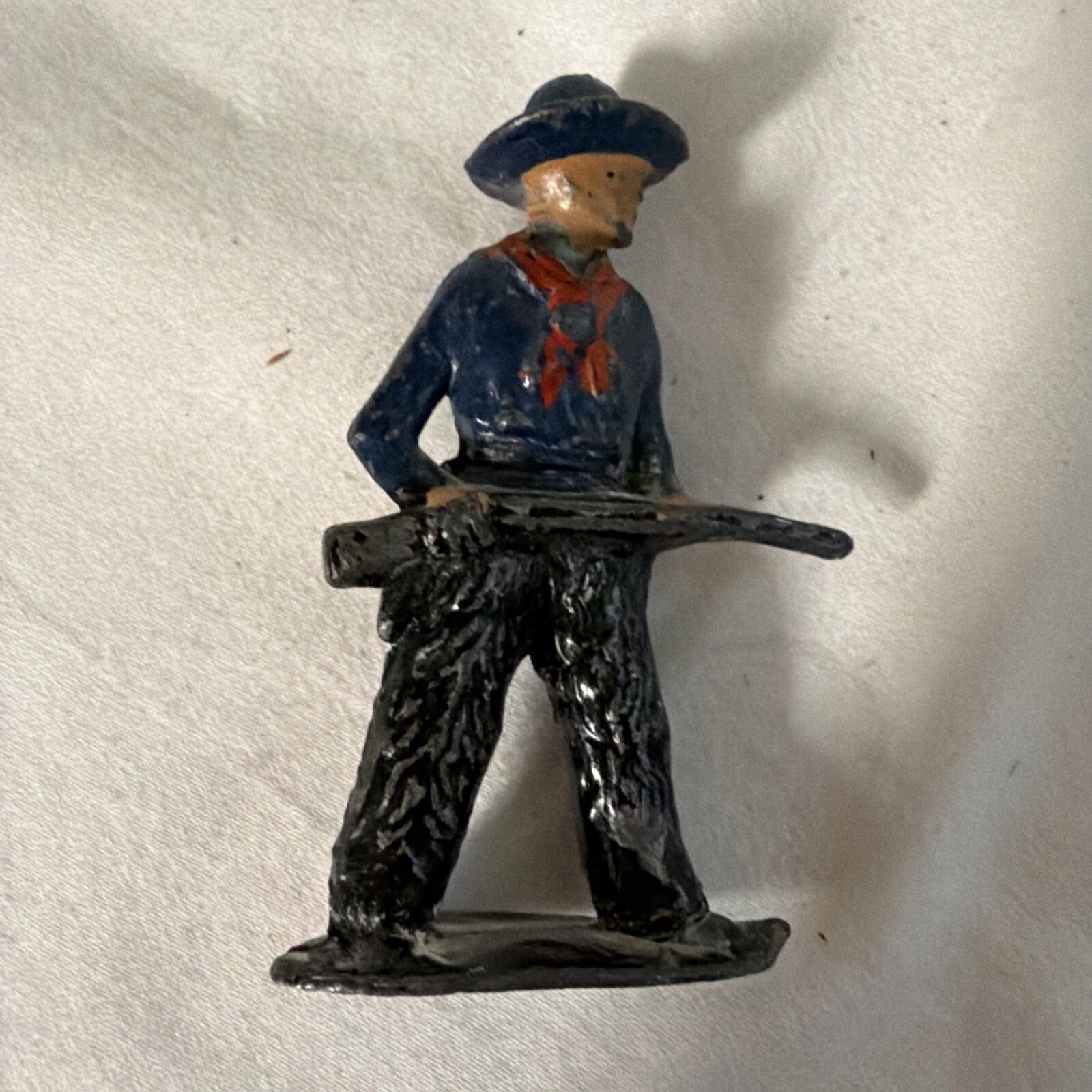 Cowboy, Johillco Indian &Horse w/ 3 British Knights ￼- Set of 5 - VTG, lead toys
