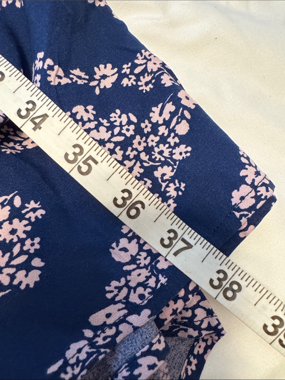 Navy Blue Floral Maxi Dress size XS