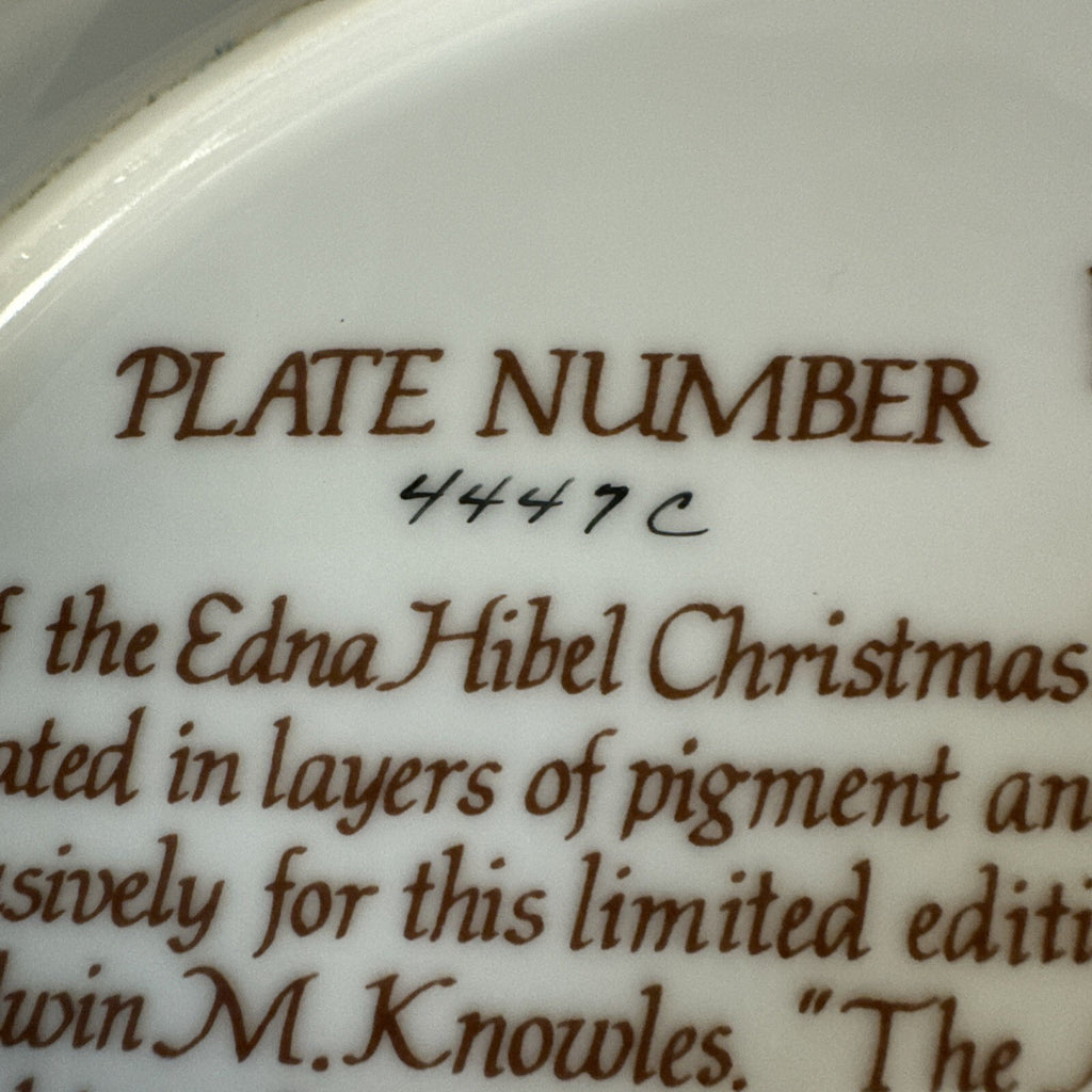 EDNA HIBEL Christmas Plate The Angels' Message limited edition - 1985 Vintage