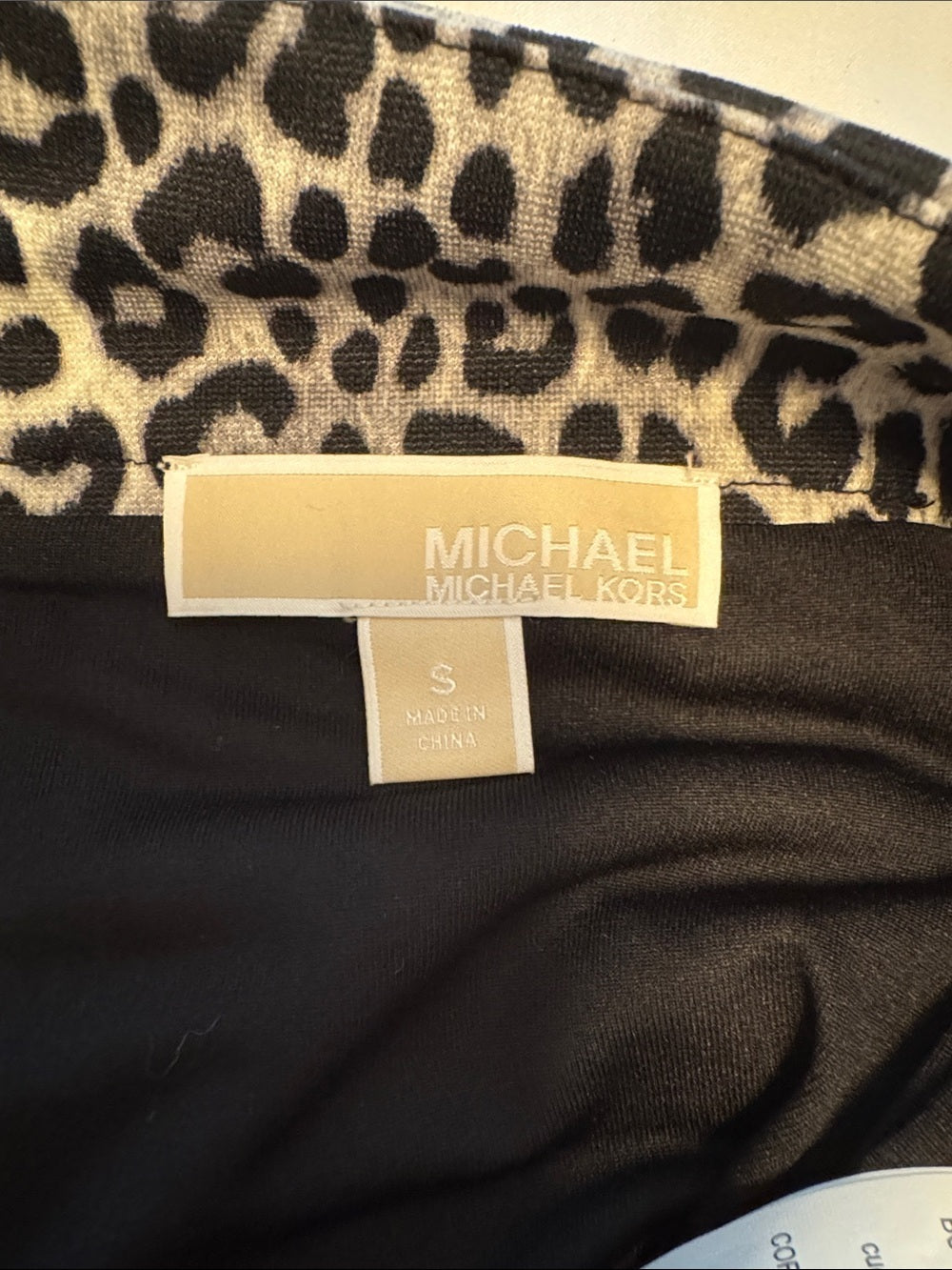 Michael Kors SZ S Leopard Print Pencil Skirt - Black & White NWT