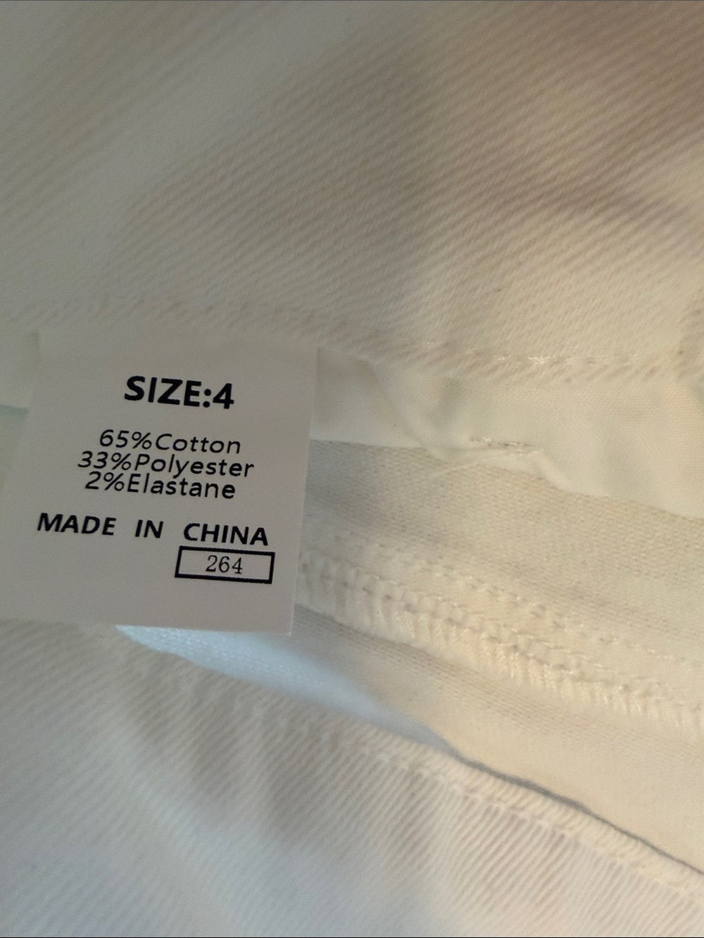 Sidefeel Classic Wide/baggy-Leg White Pants SZ 4