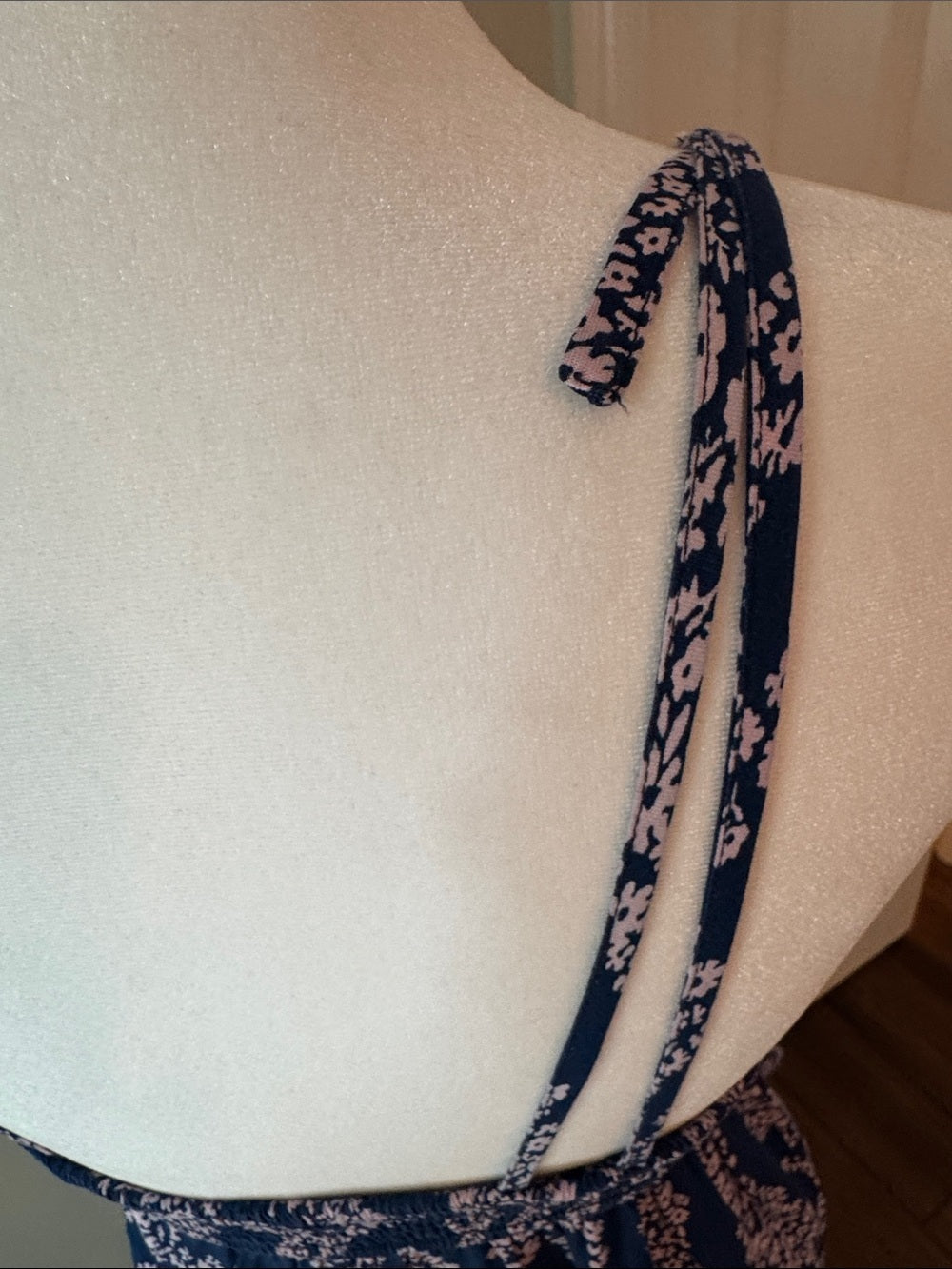 Navy Blue Floral Maxi Dress size XS