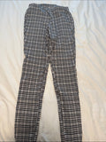 Michael Kors Black & White Plaid High-Waist leggings