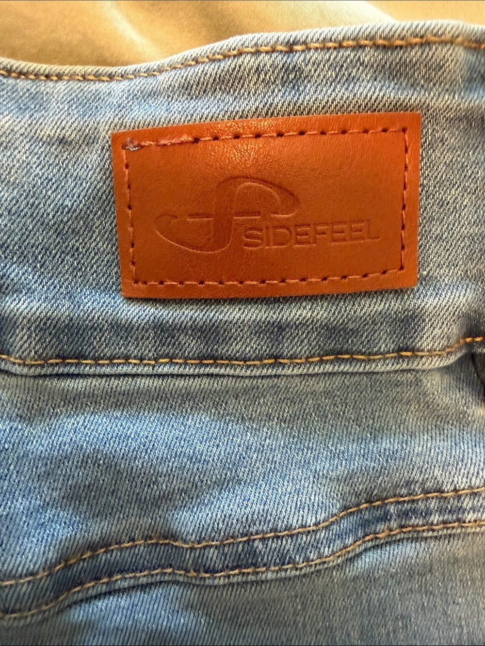 Sidefeel High-Rise Wide Baggy Leg Jeans in Light Blue SZ 4