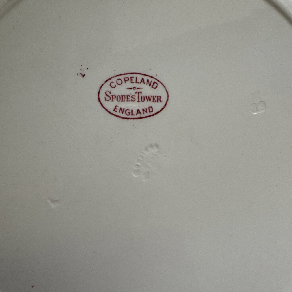 Spode 10 5/8" Dinner Plates Copeland Pink Tower  old backstamp - Set of  2 VTG