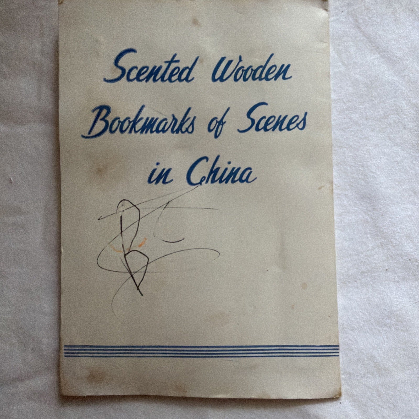 5 Sandalwood Bookmarks - Scenes in China -  Original package, never opened.