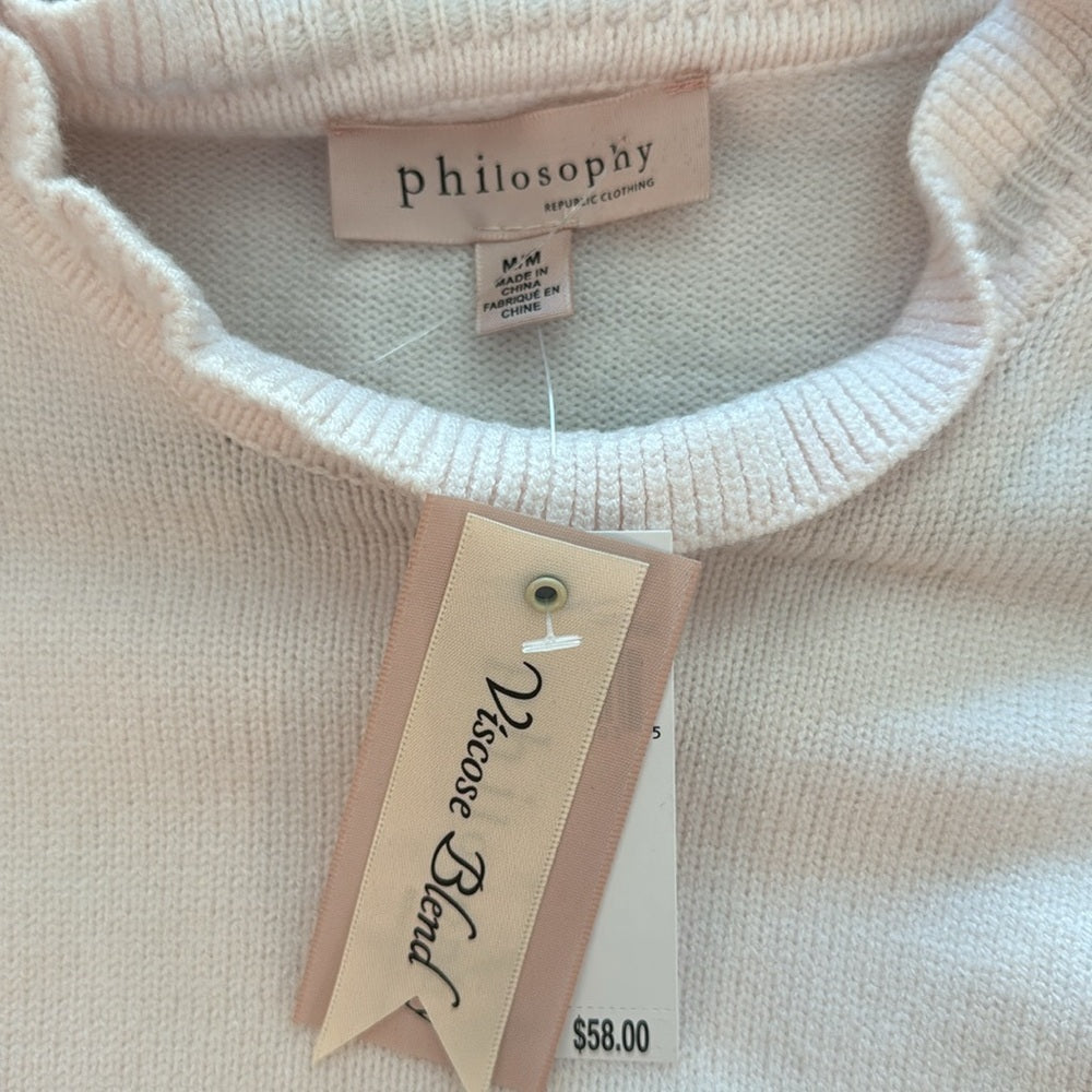 NWT, light pink shirt, sz M brand philosophy