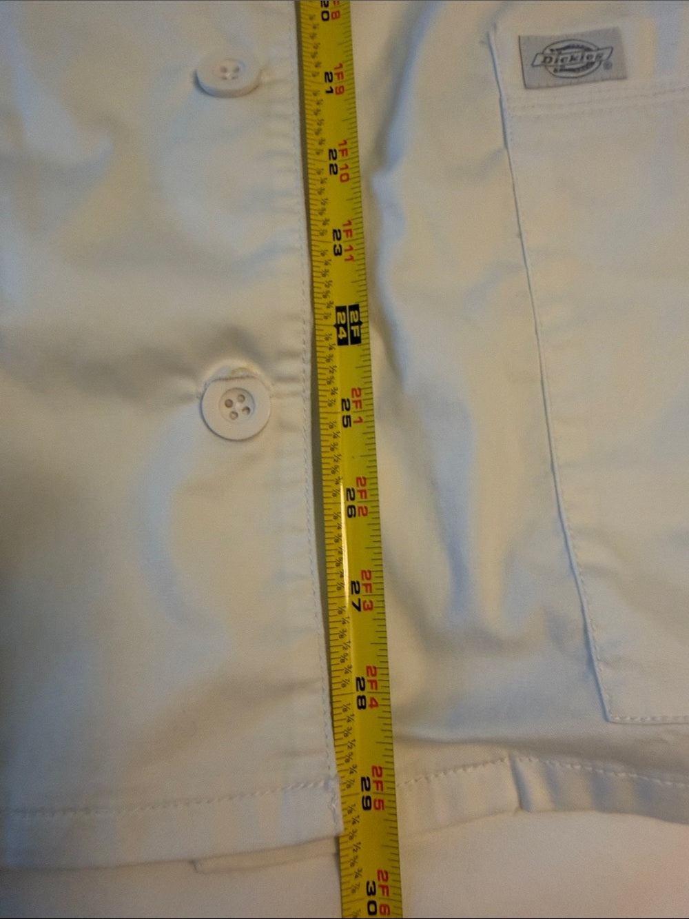 Dickies White Women's Lightweight Lab Nurse Dr aesthetician Jacket
