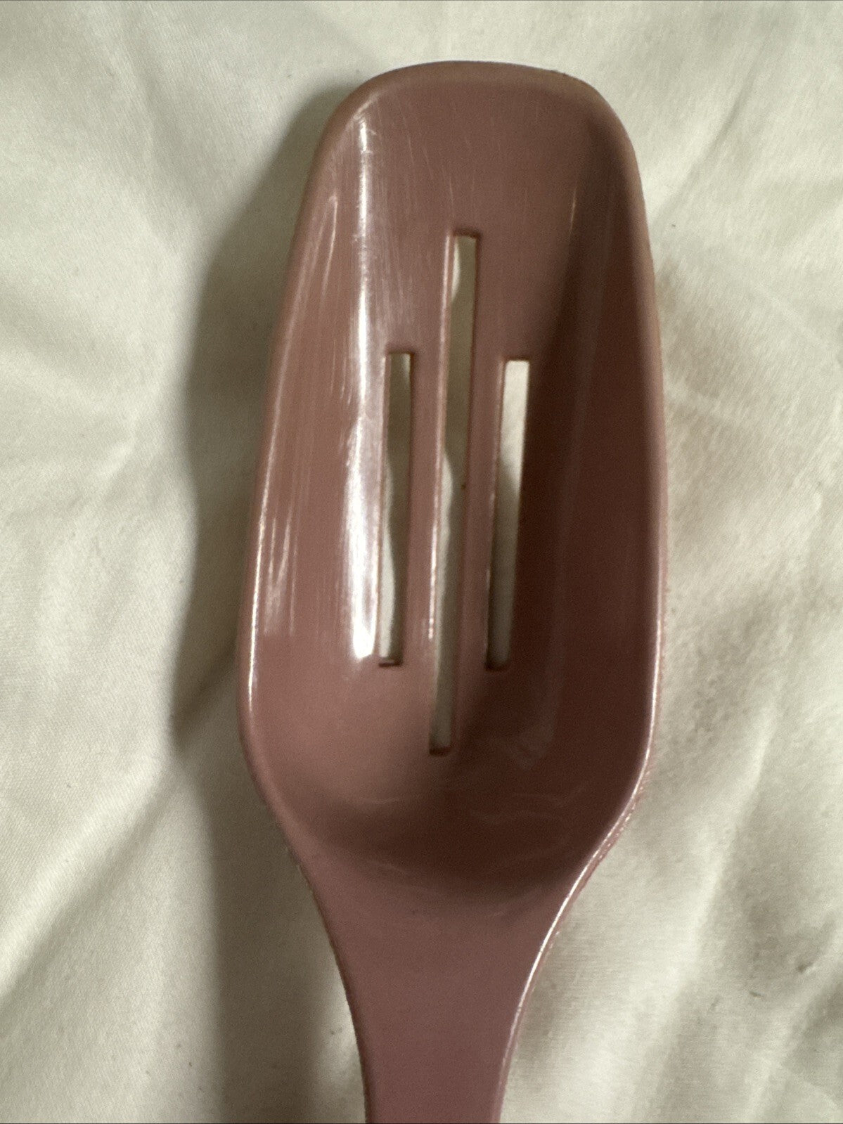 Slotted Spoon King Kraft - Mauve  - 1950s 1960s Made in USA - Vintage