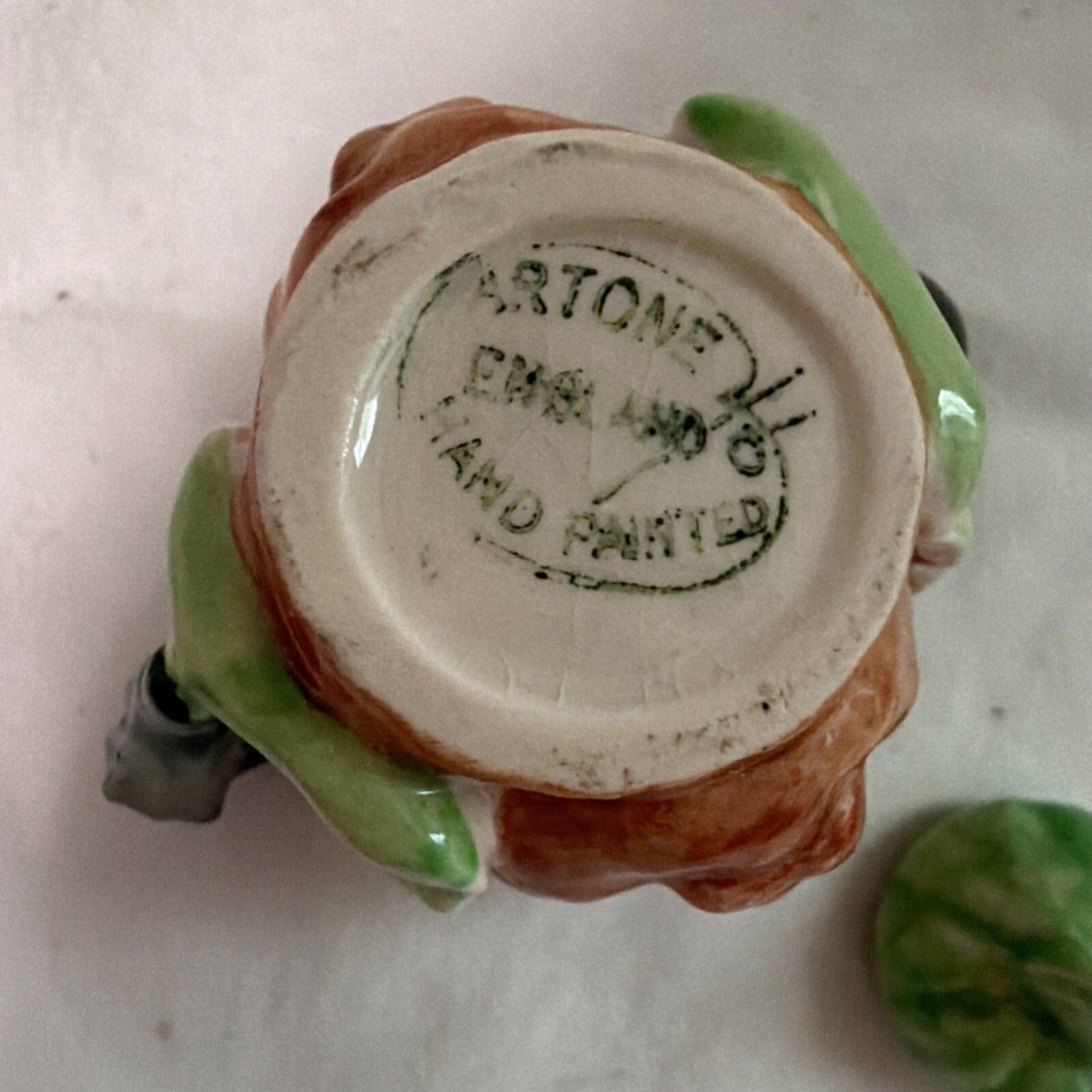 Artone England mini 2 1/2” Toby Jug - Dickens Mrs Gamp- double sided ￼VTG