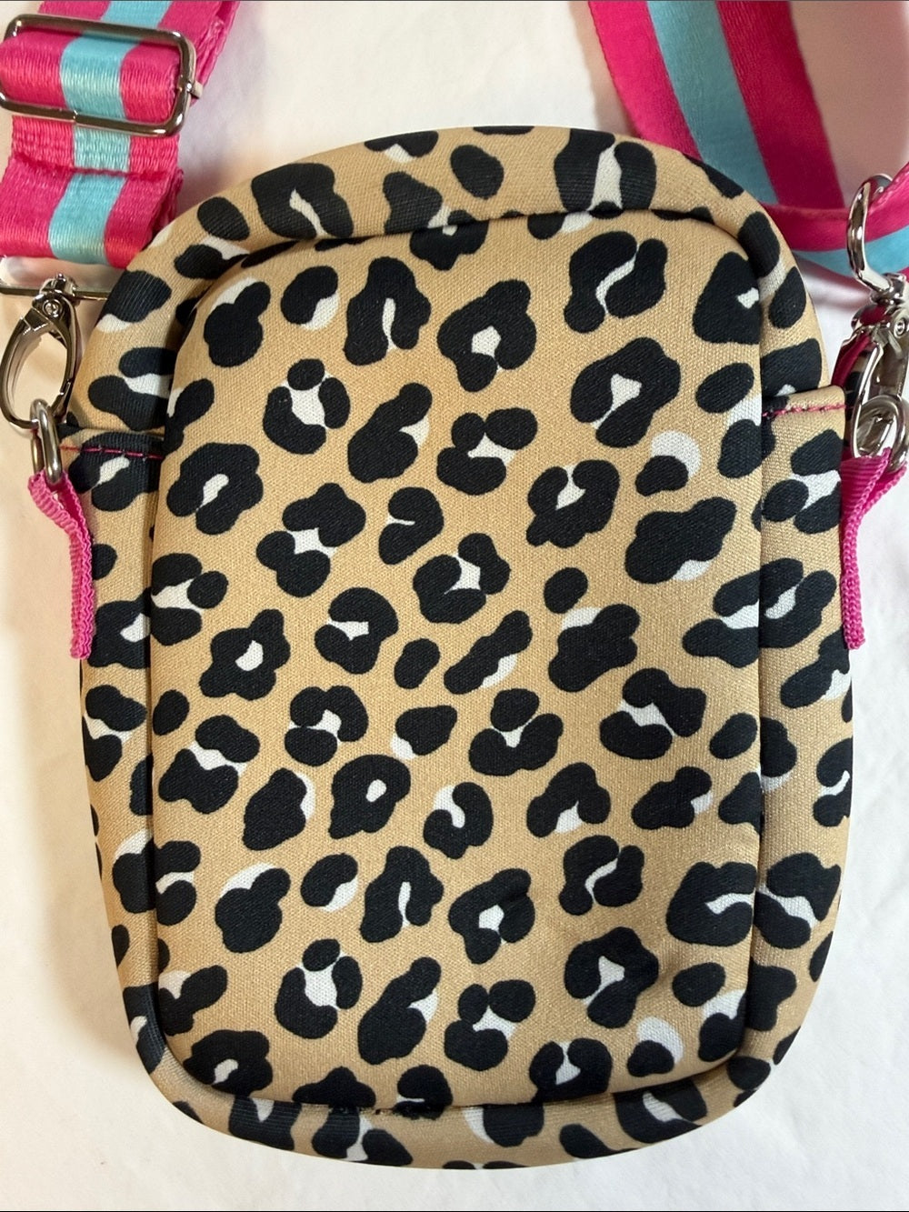 Simply Southern Pink & Teal Leopard Crossbody Bag