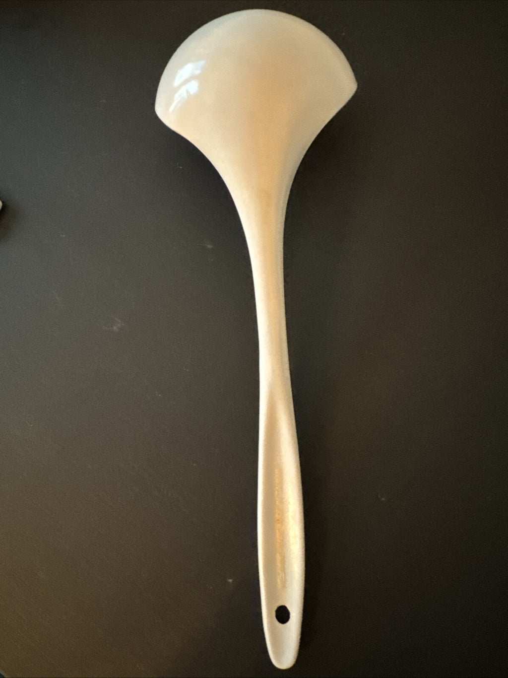 100% MELAMINE WARE LADLE SERVING SPOON UTENSIL  WHITE 11” VTG