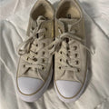 Converse Gold and Cream Canvas Sneakers Size 10