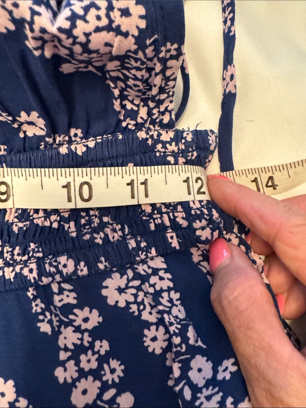 Navy Blue Floral Maxi Dress size XS