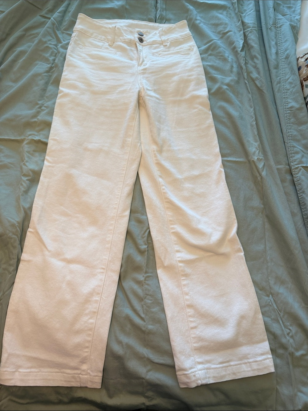 Sidefeel Classic Wide/baggy-Leg White Pants SZ 4