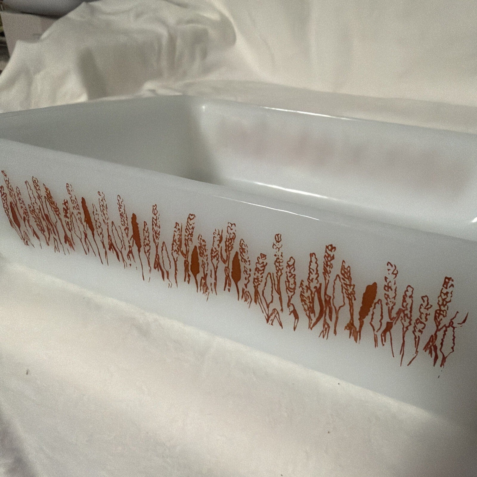 Proctor Silex Casserole Slow Cook Dish #14 Wheat White Milk Glass- Vintage