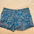Lilly Pulitzer Blue Seashell Patterned Women's Shorts SZ 4