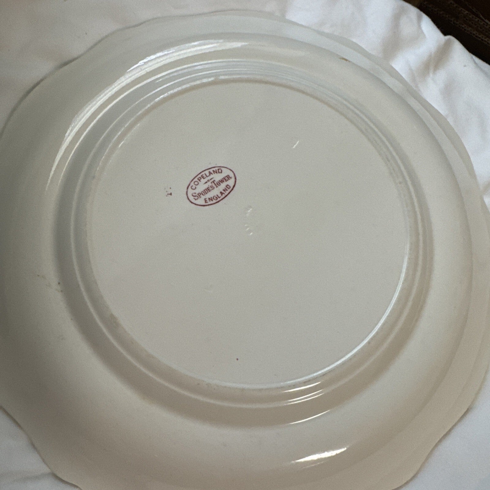 Spode 10 5/8" Dinner Plates Copeland Pink Tower  old backstamp - Set of  2 VTG