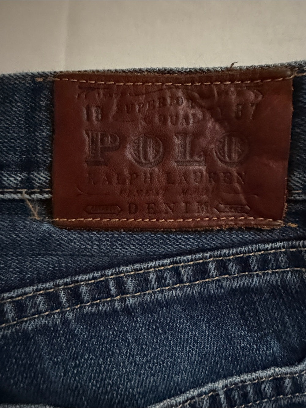 Ralph Lauren Polo Men's Blue Denim Jeans 34/32 classic straight