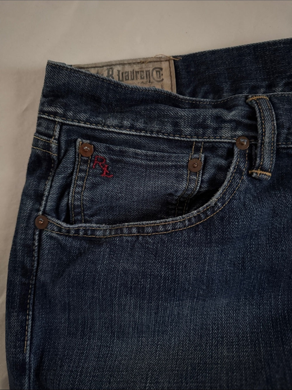 Ralph Lauren Polo Men's Blue Denim Jeans 34/32 classic straight